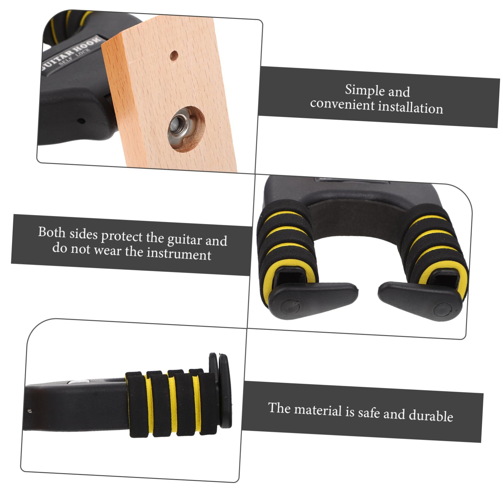 guitar hanger auto lock guitar wall mount Guitar Wall Hook Electric Guitar view 3