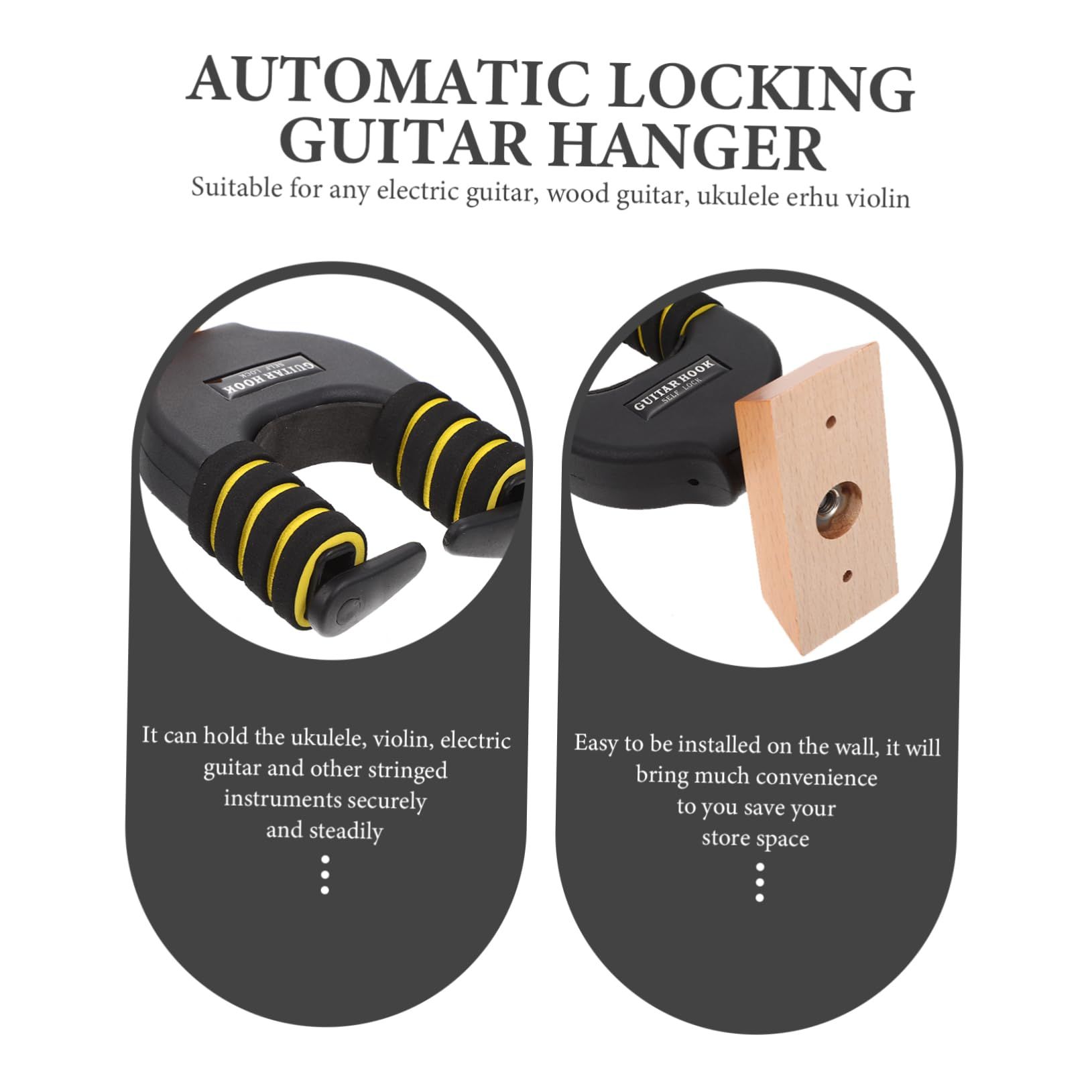 guitar hanger auto lock guitar wall mount Guitar Wall Hook Electric Guitar view 5