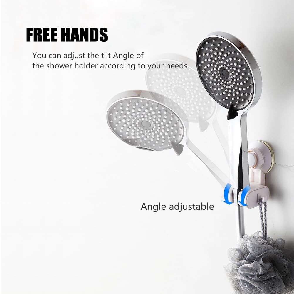 Shower Head Holder,Adjustable Height Angle Suction Cup Shower Head Bracket view 2