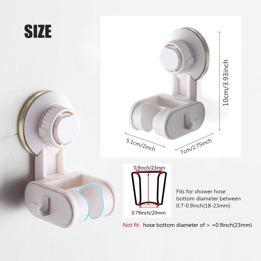 Shower Head Holder,Adjustable Height Angle Suction Cup Shower Head Bracket view 3