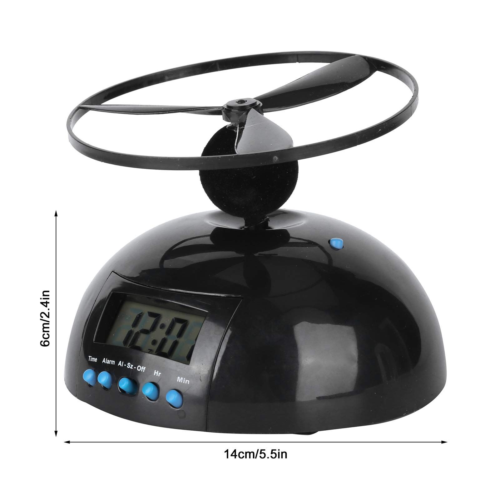 Alarm Clock Flying Mini Round Propeller Alarm Clock LCD Display Desktop Alarm view 4