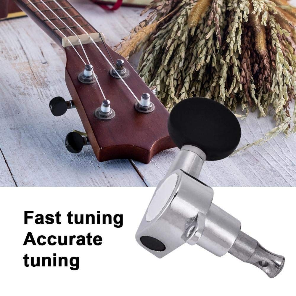 Ukulele Tuning Pegs Zinc Alloy 2R 2L Closed Machine Heads String Tuning Key view 2