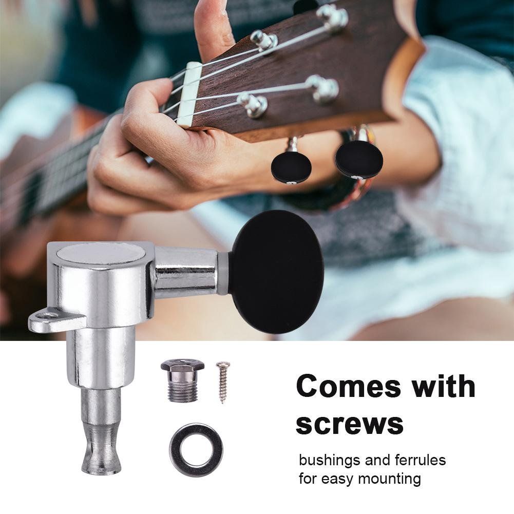 Ukulele Tuning Pegs Zinc Alloy 2R 2L Closed Machine Heads String Tuning Key view 3