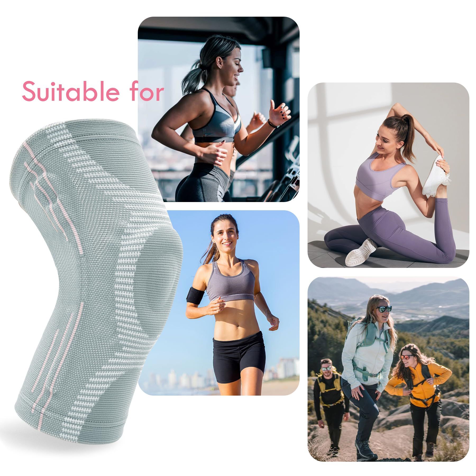 Knee Brace for Arthritis Pain and Support - Knee Support for Men Women Running view 3
