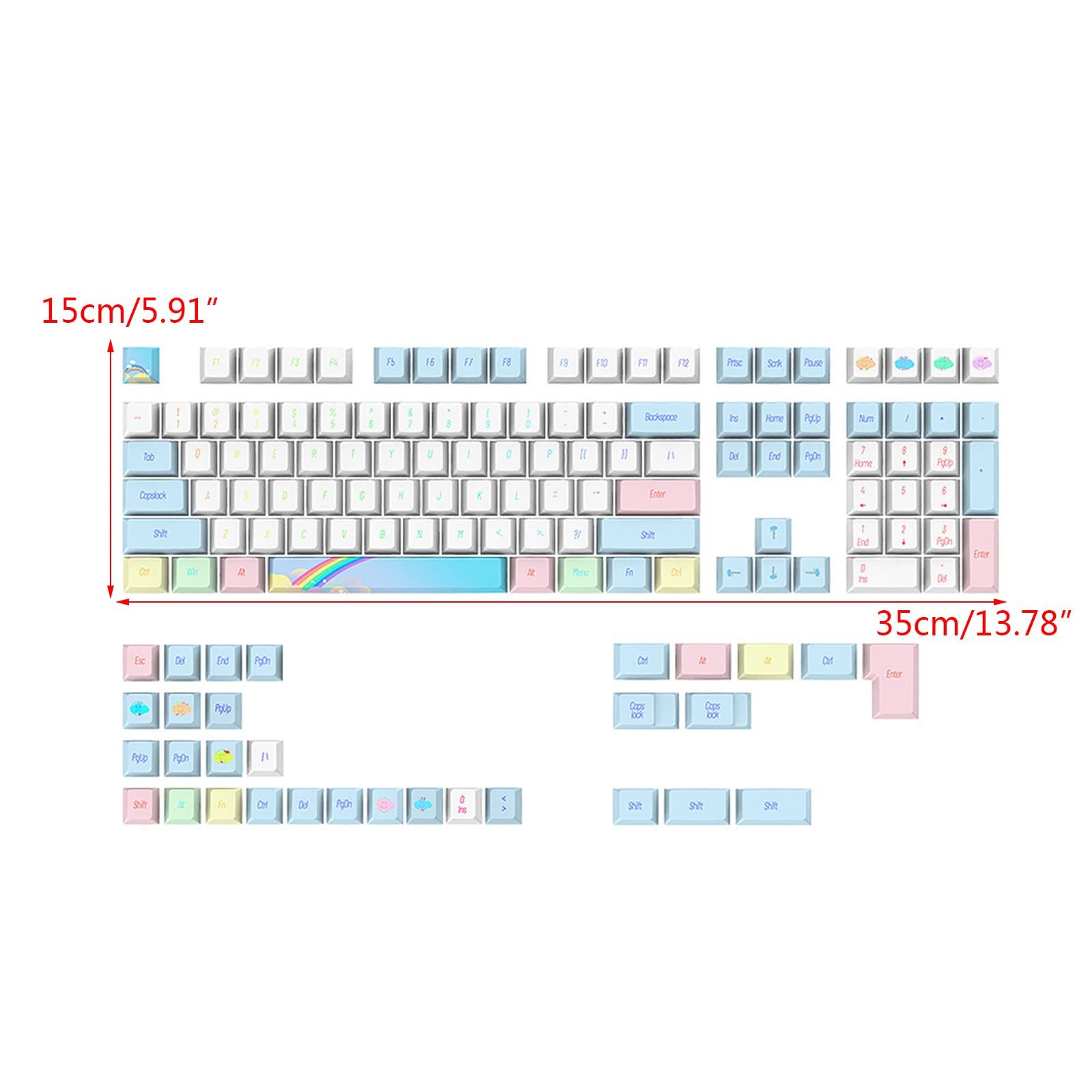 Unique 139 PBT Keycaps for Mechanical Gaming Keyboards Ergonomic Design PBT view 2