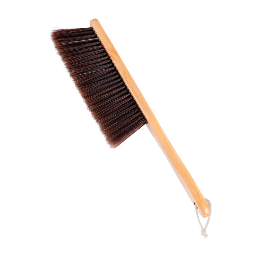Hand Broom, Dust Brush, Horse Hair Brush with Wood Handle, Duster for Counter