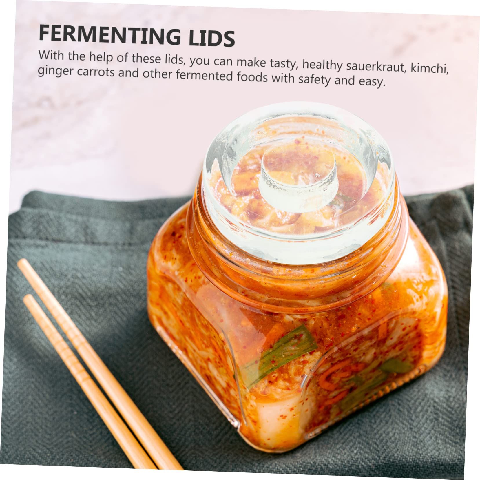 Pickle Jar Lids 3pcs Mason Jar Stone Pressing Bucket Kit Fermenting Jar view 3