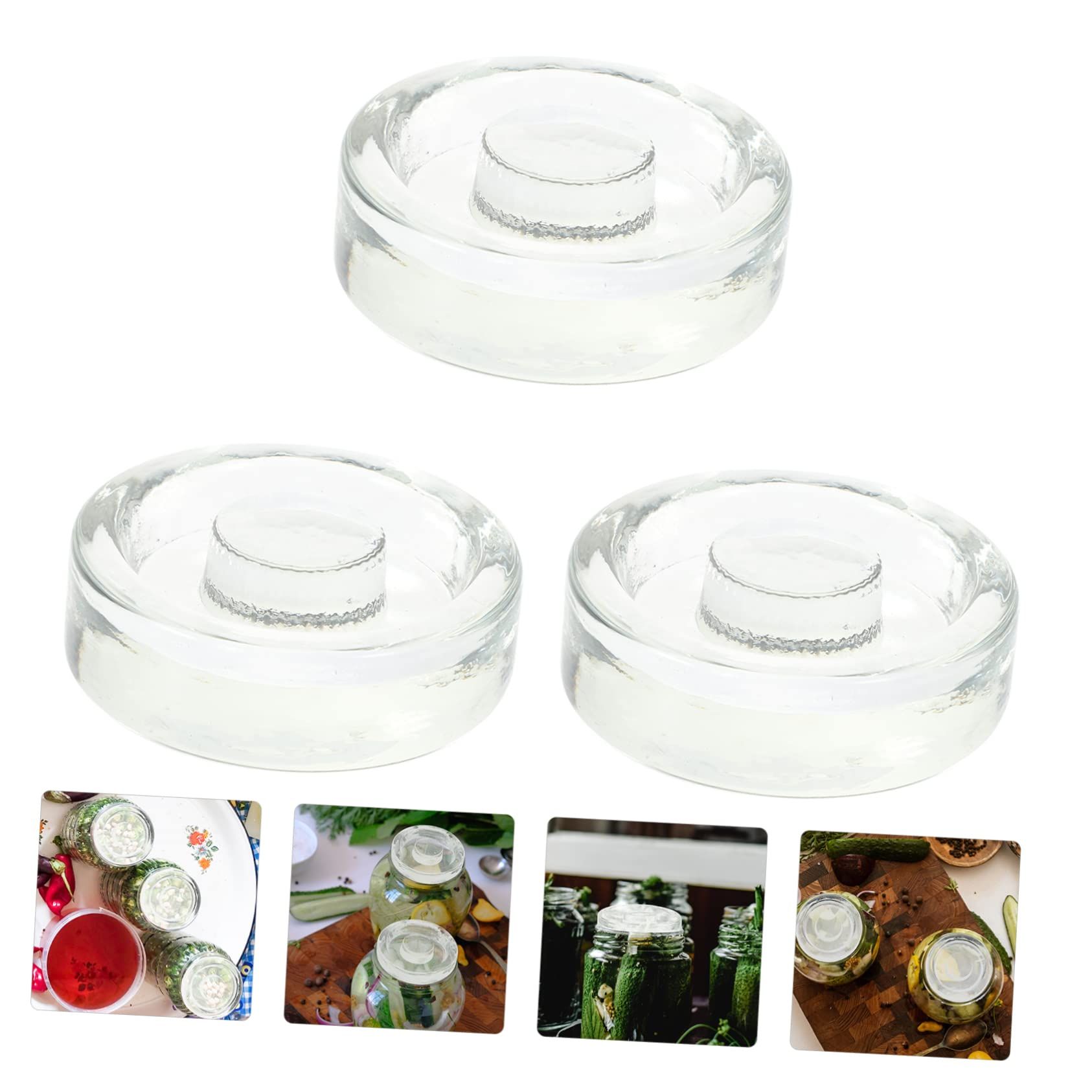Pickle Jar Lids 3pcs Mason Jar Stone Pressing Bucket Kit Fermenting Jar view 5