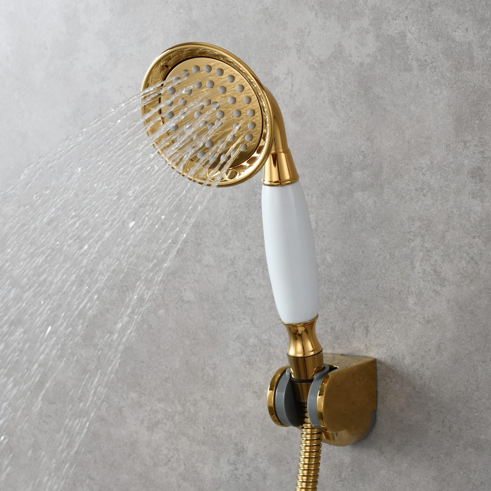Handheld Showerhead High Pressure Brass Vintage Telephone Shower Head for Bathroom view 2