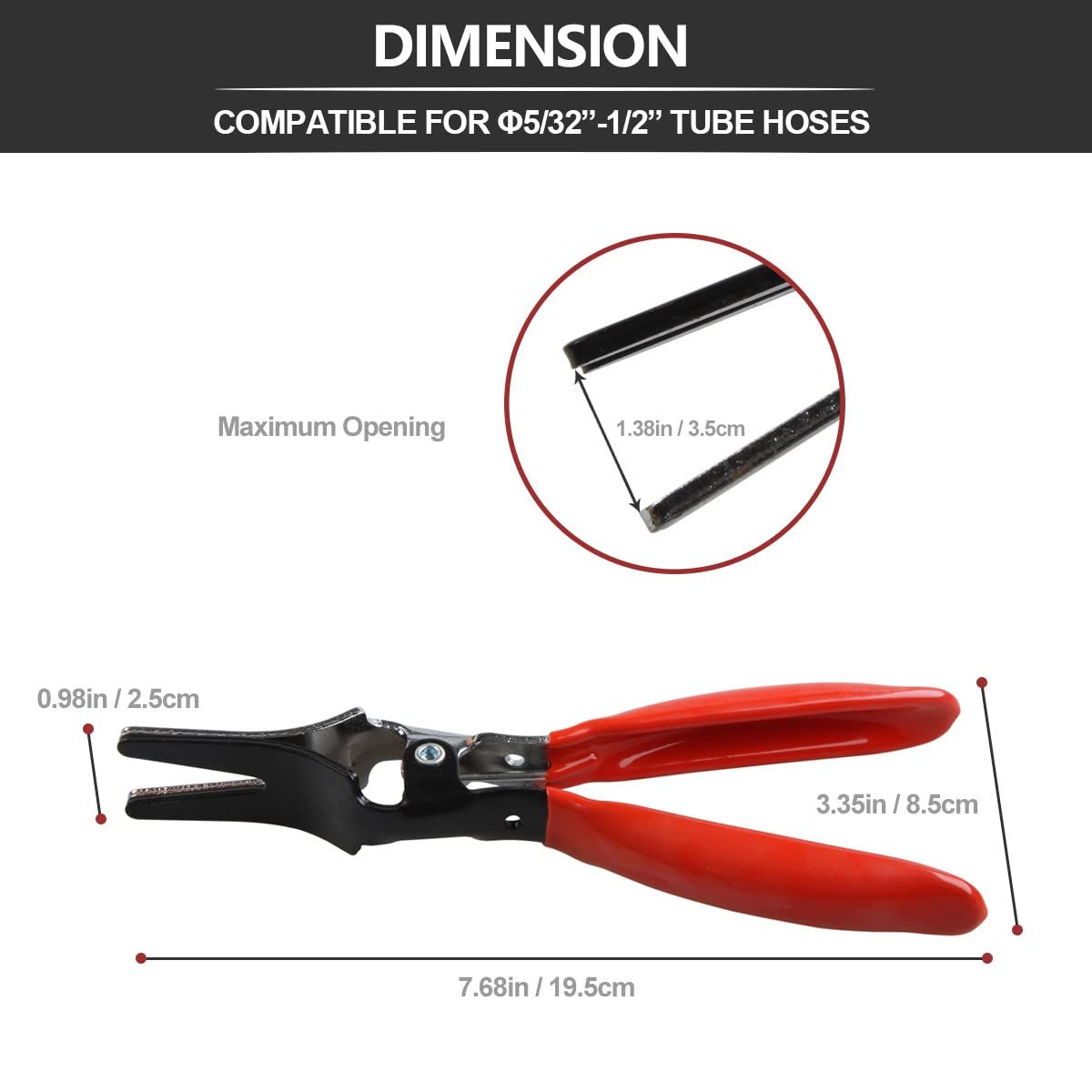 Hose Remover Pliers Automobile Vacuum Hose and Fuel Line Tube Hose Removal view 3