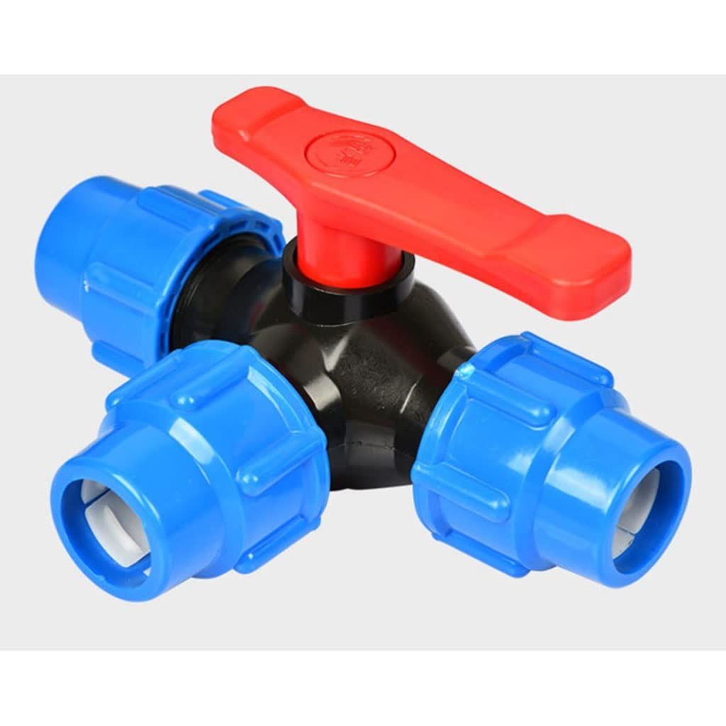 Valve Fitting,3-Way Ball ValveTee Type Union Swivel Quick Connector Water Pipe view 4
