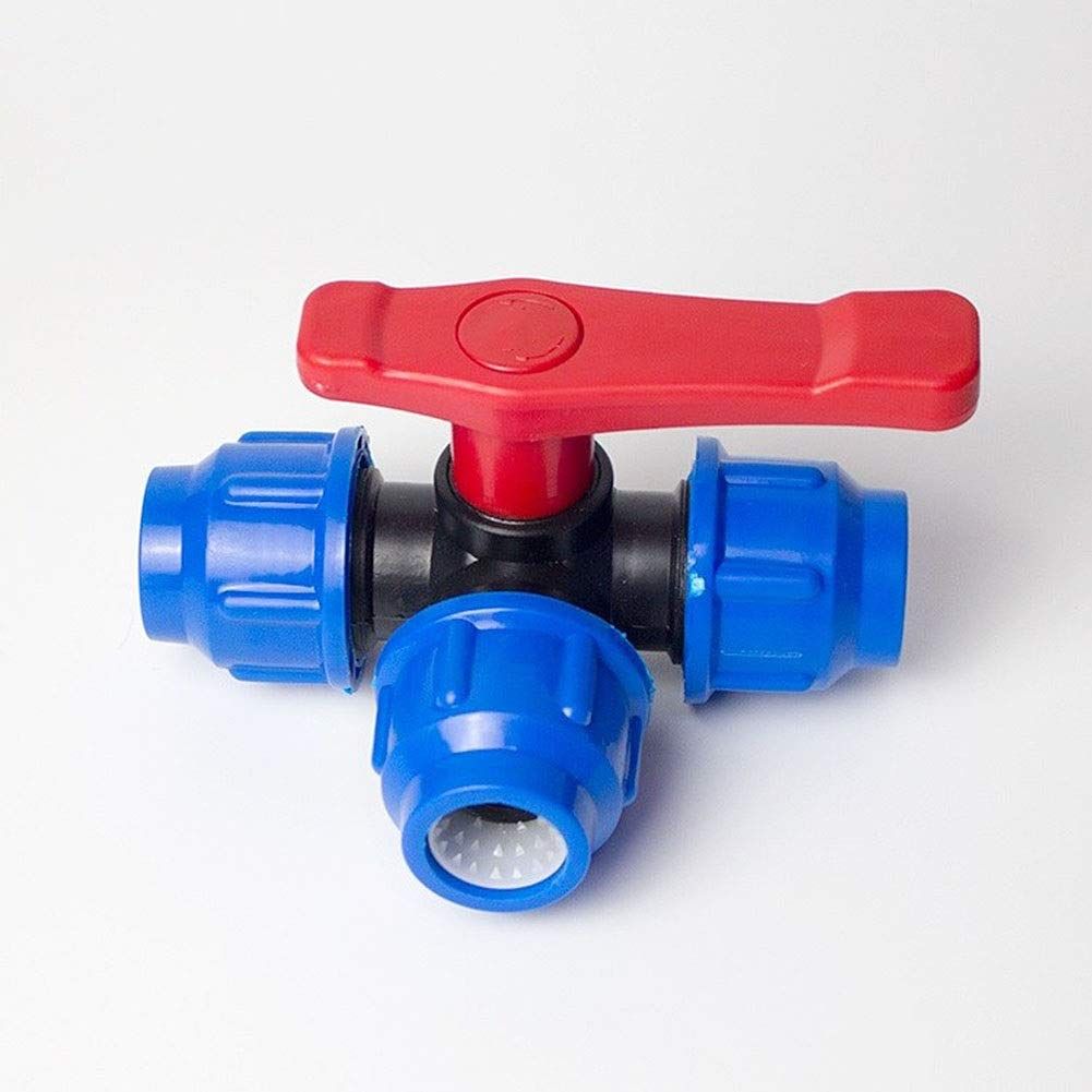 Valve Fitting,3-Way Ball ValveTee Type Union Swivel Quick Connector Water Pipe view 5