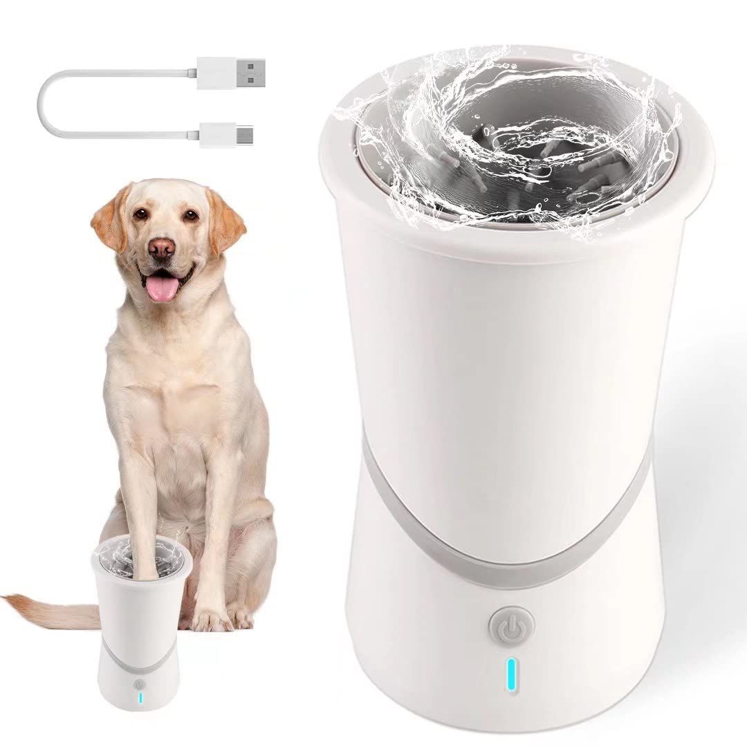 Automatic Dog Paw Cleaner with Silicone Bristles - Electric Dog Paw Washer Cup