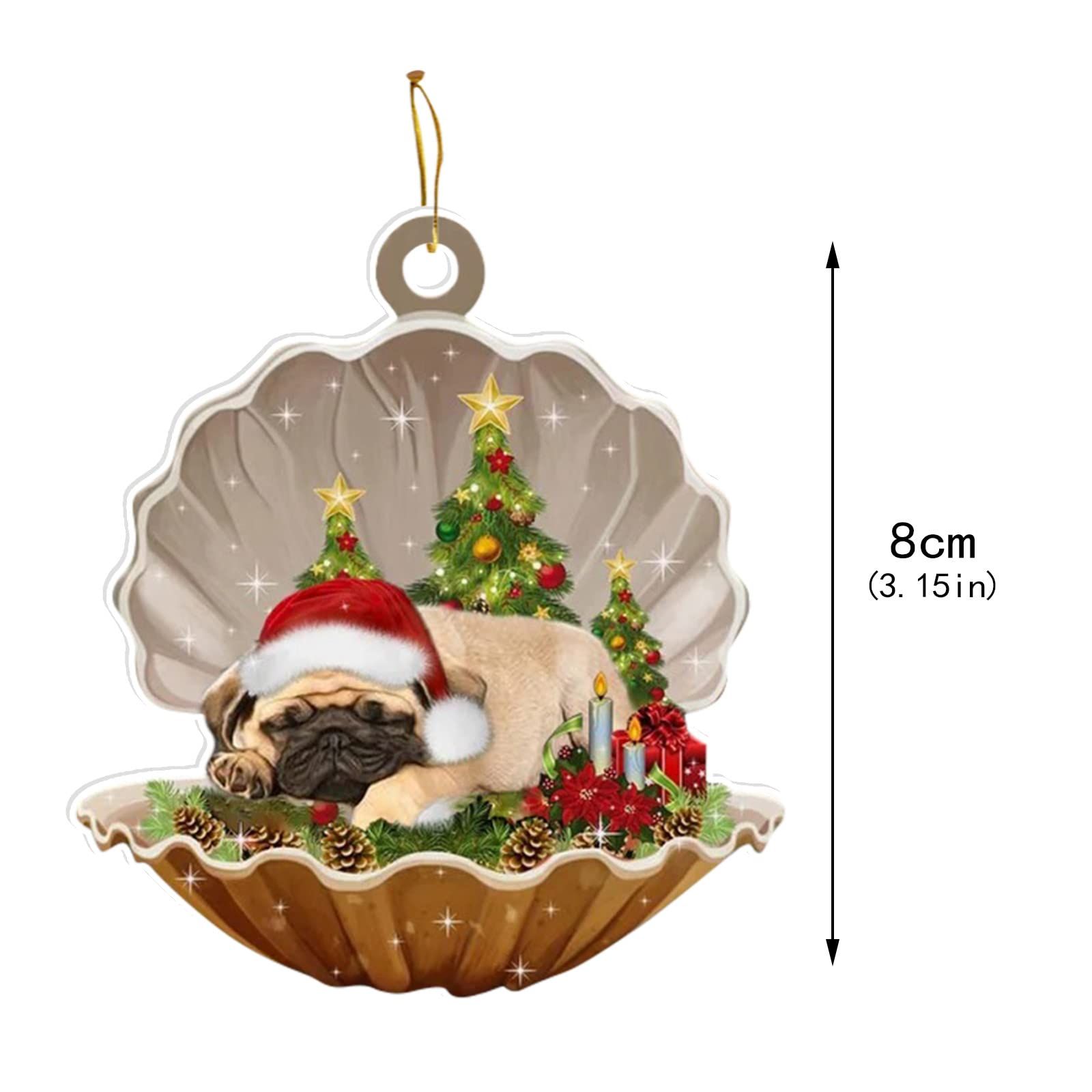 Sleeping Pearl in Christmas Two Sided Ornament view 3