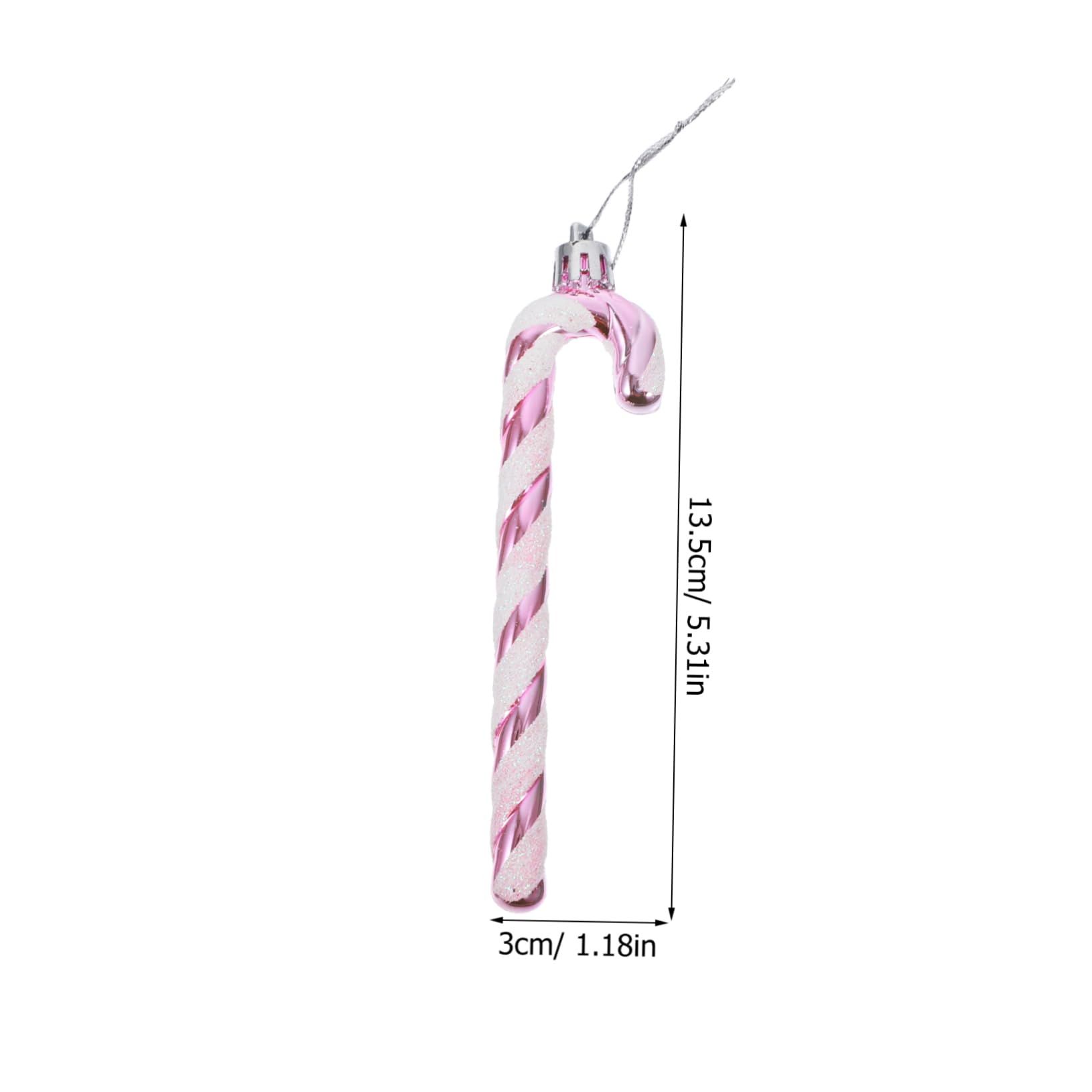 Pack of 6 13cm Glitter Candy Cane Christmas Tree Decorations/Ornaments view 4