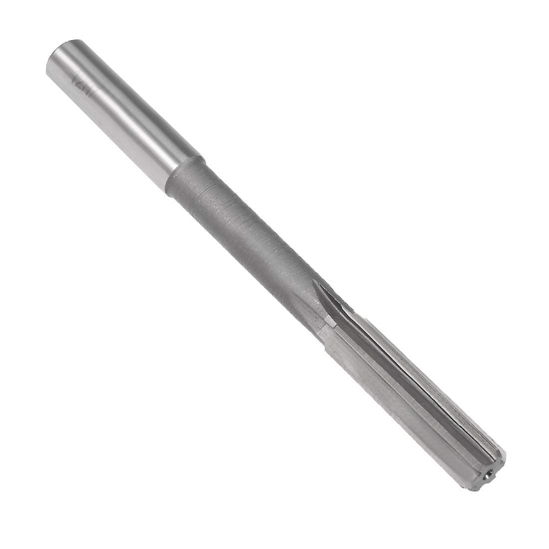 Chucking Reamer 12mm, H7 HSS Lathe Machine Reamer 6 Straight Flutes, Round