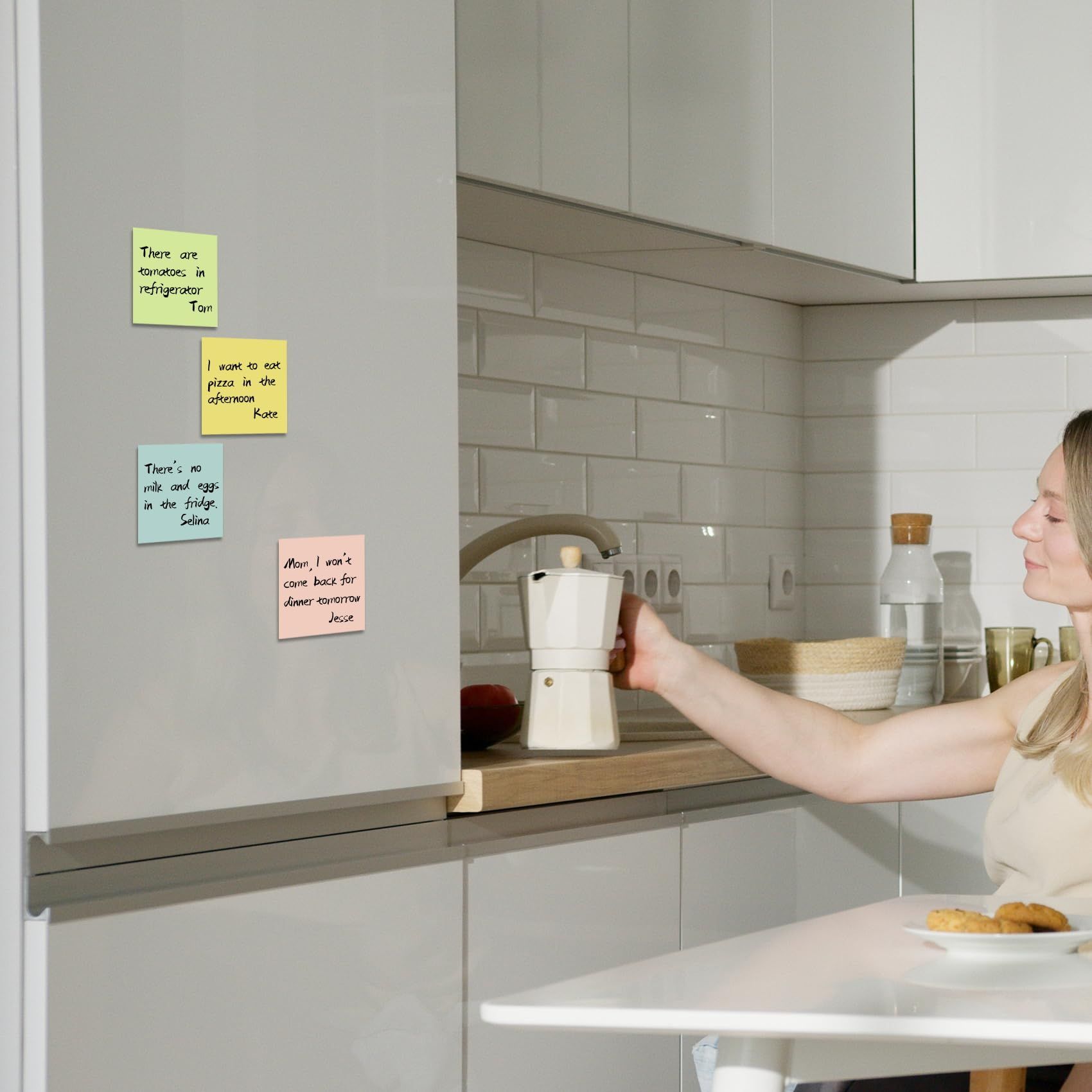 4 Pads Colours Removable Sticky Notes view 2