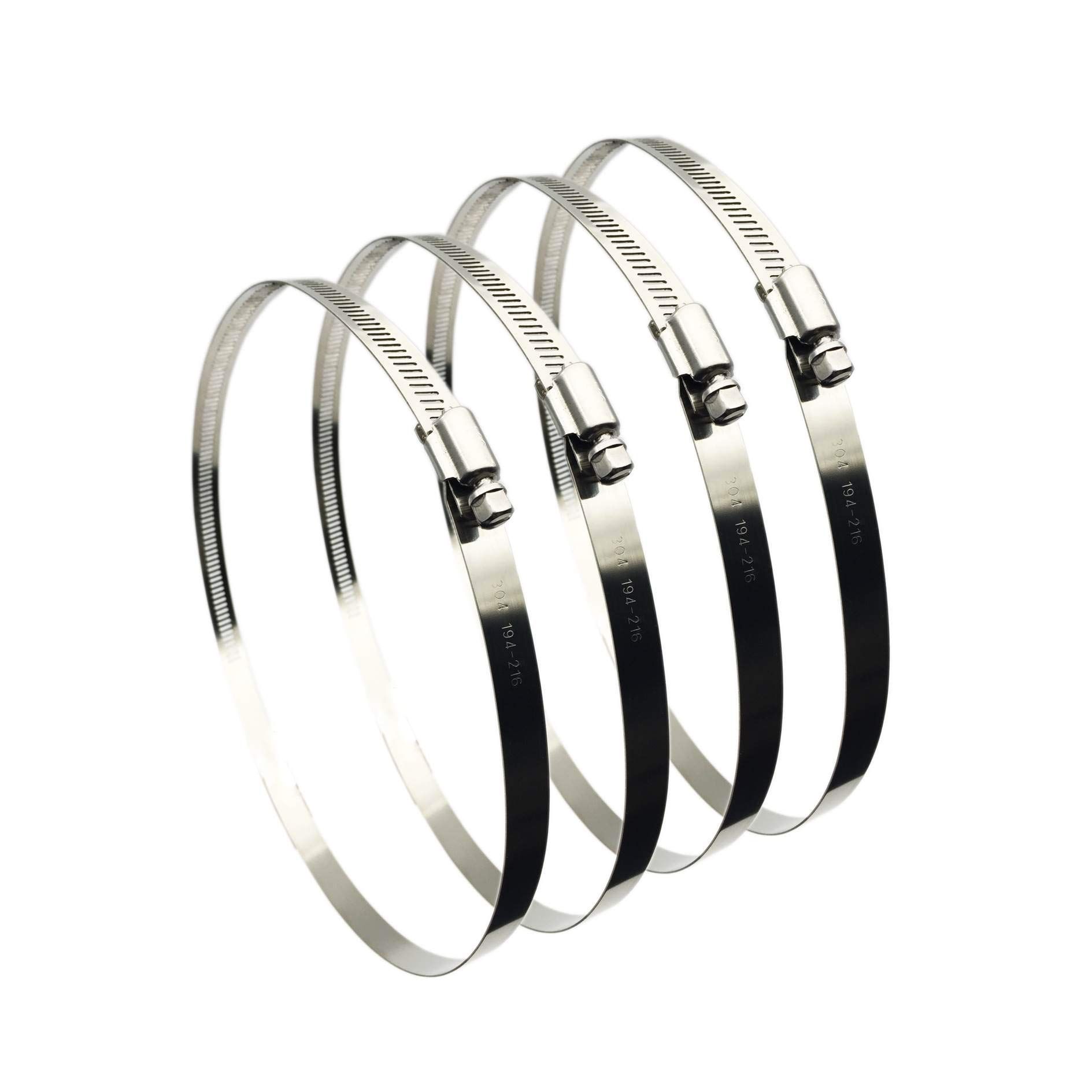 4Pcs 8" Adjustable 304 Stainless Steel Duct Clamps Hose Clamp Pipe Clamp Air