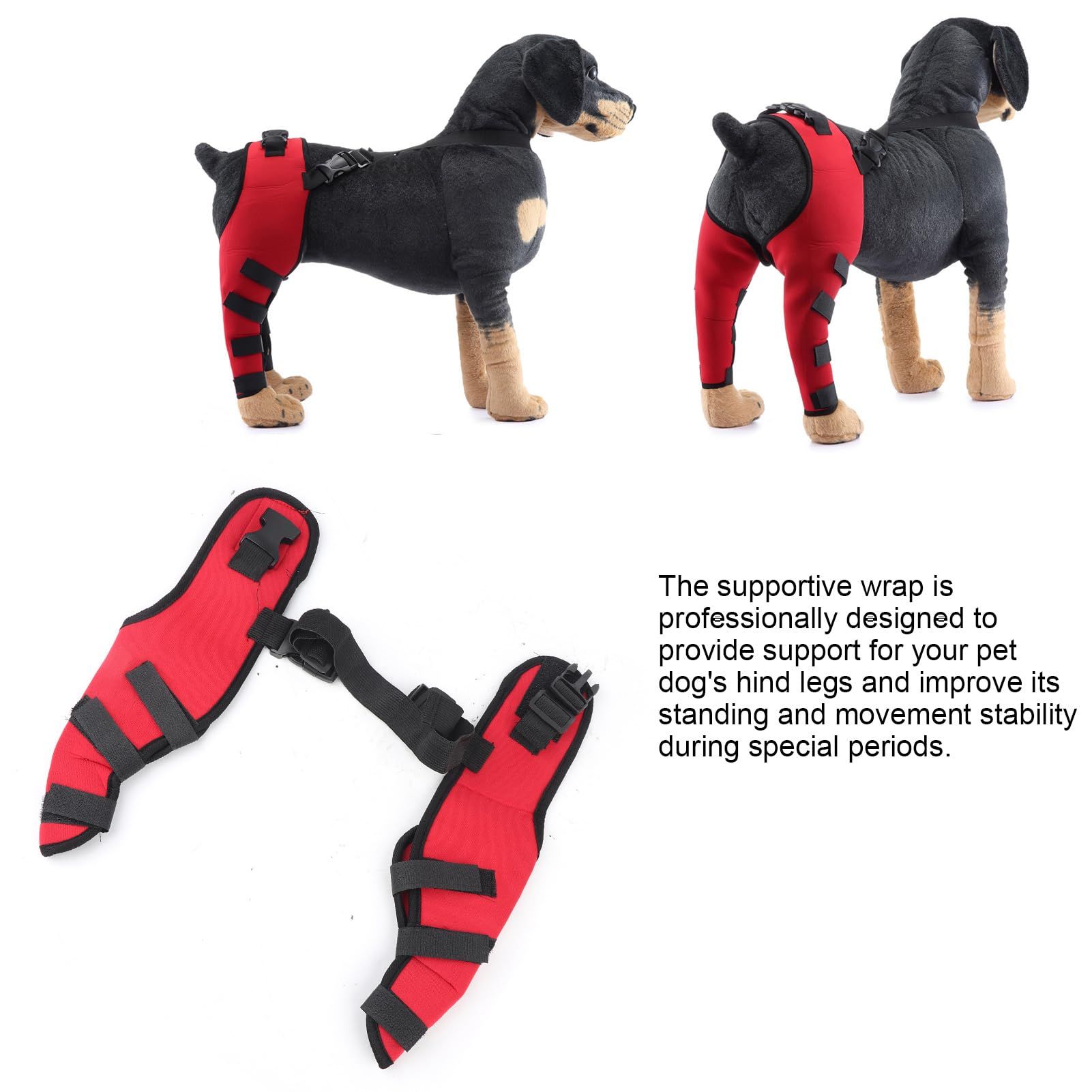 Dog Knee Brace, Leg Brace Ligament Injury Joint Pain and Muscle Sore view 3