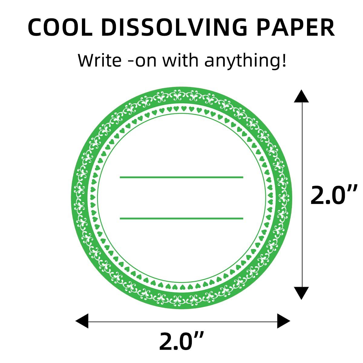 Dissolvable Canning Labels for Jars Circular Dissolvable Food Labels for view 2