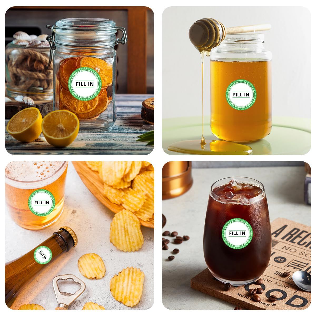 Dissolvable Canning Labels for Jars Circular Dissolvable Food Labels for view 3