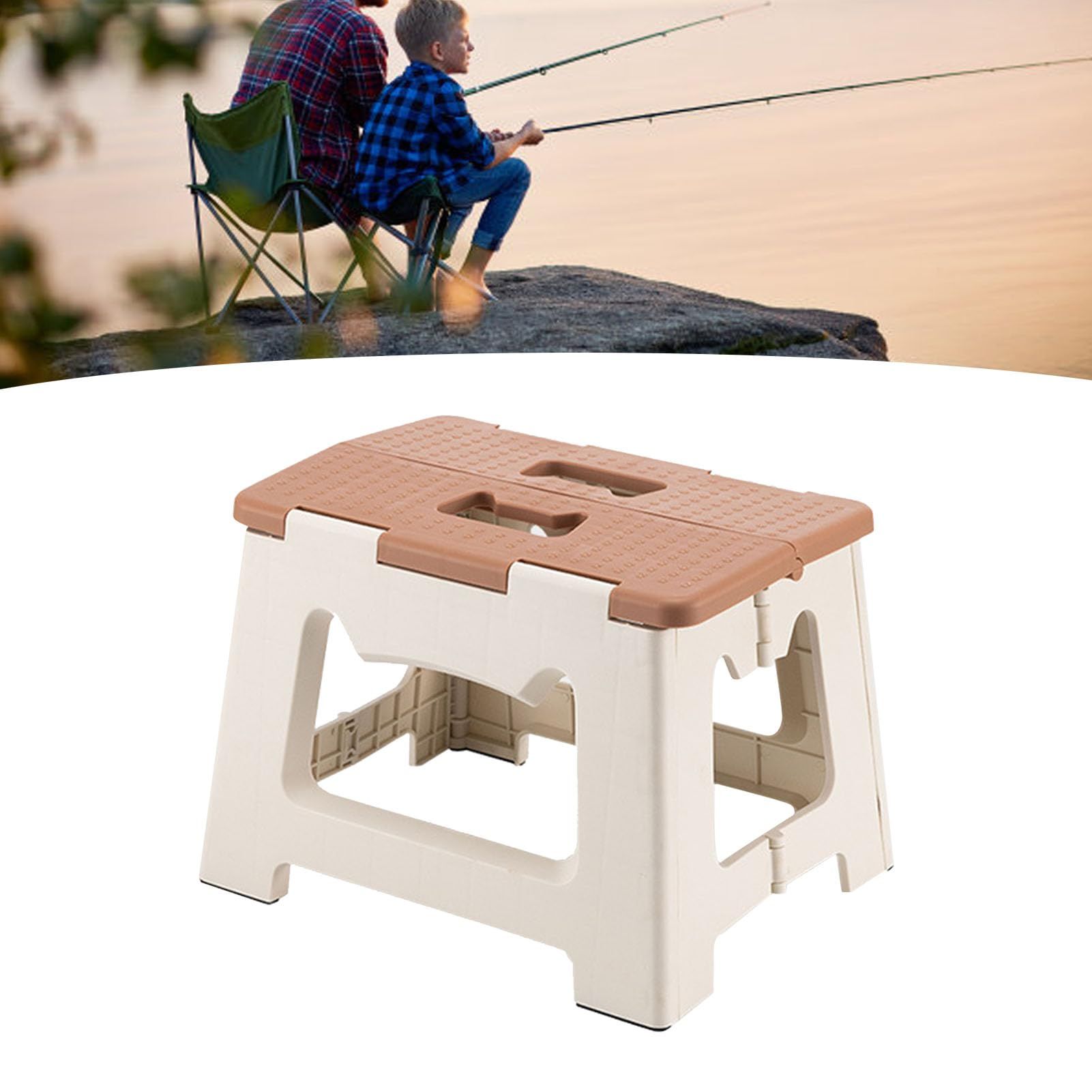 Collapsible Stool, Folding Chair Telescoping Camping Stool Folding Step Stool view 4