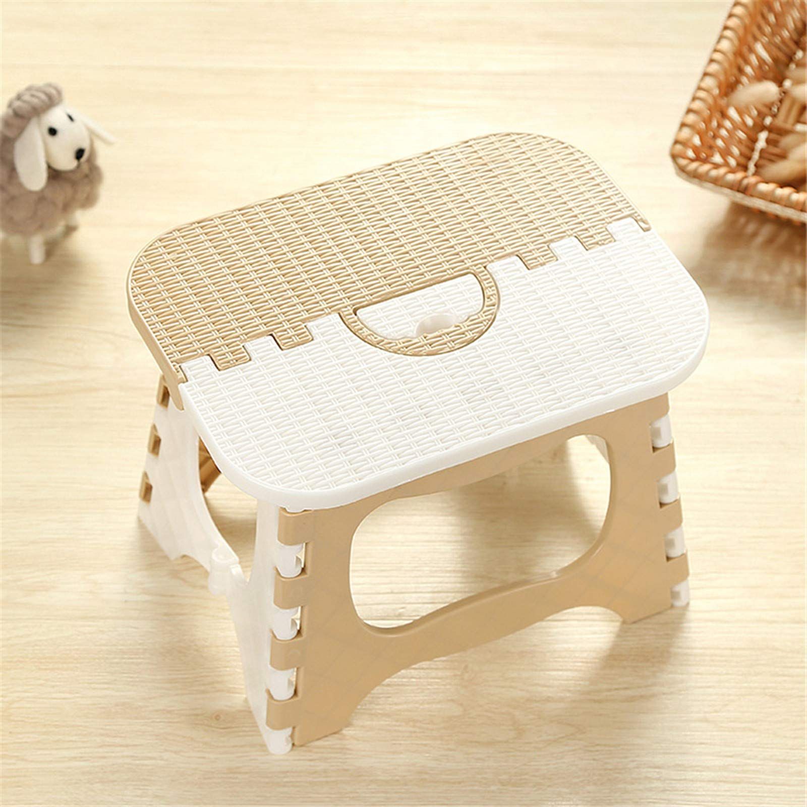 Compact Foldable Stool, Plastic Folding Step Stool, Kitchen Garden Bathroom view 2