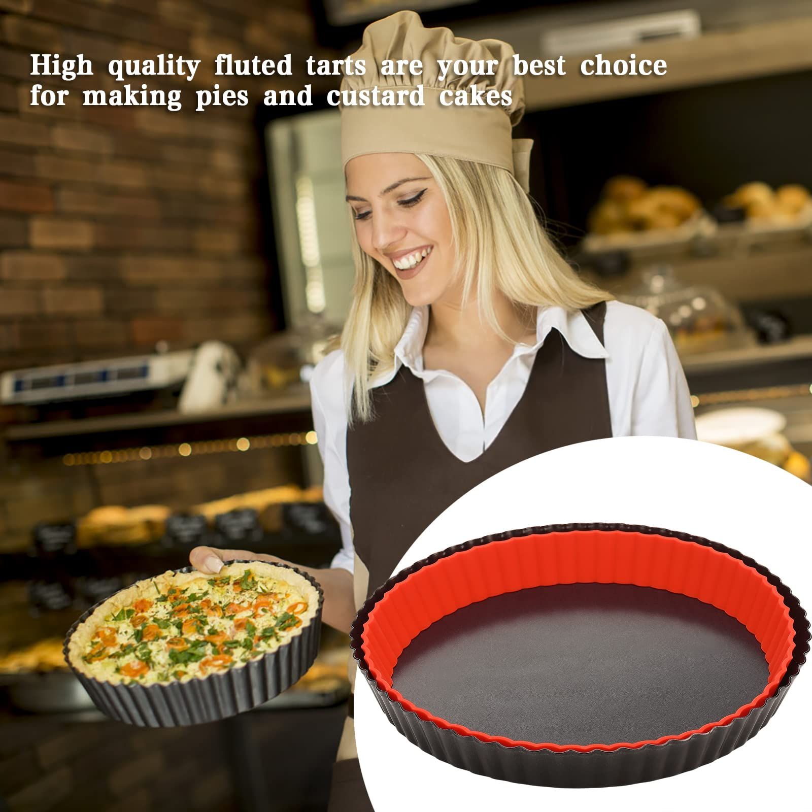 Tart Pan with Removable Bottom view 4