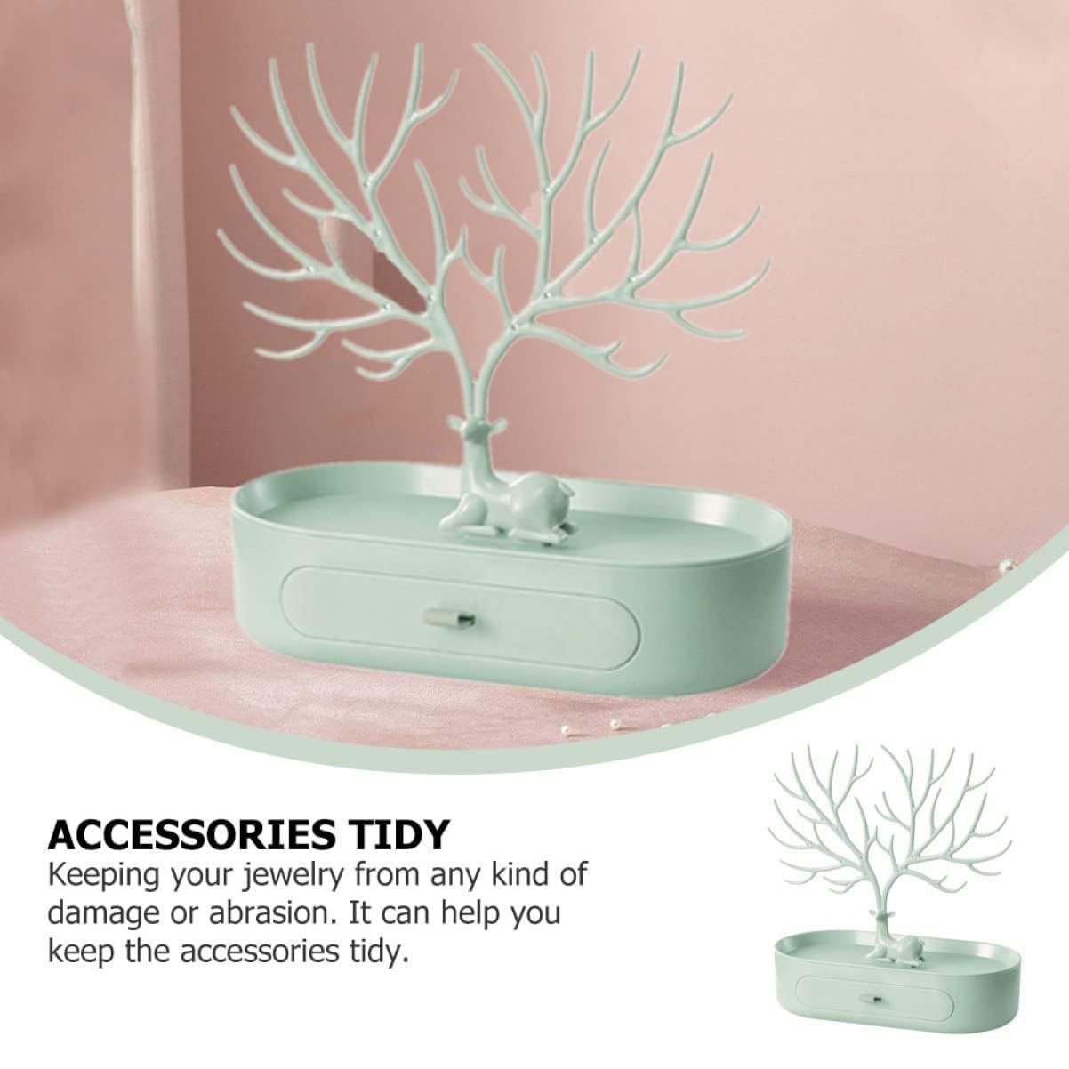 Antlers Jewelry Display Stand with Drawer view 4