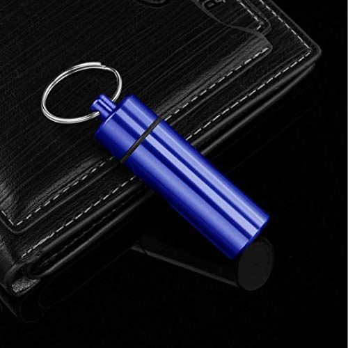 Aluminum Keychain Medication Pill Box. Waterproof Portable Mini Travel Pill view 5