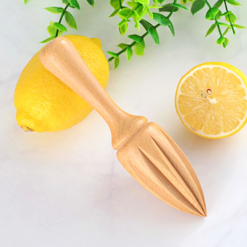 Wooden Citrus Reamer Lemon Hand Juicer Beech Wood Handheld Citrus Juicer Easy view 4