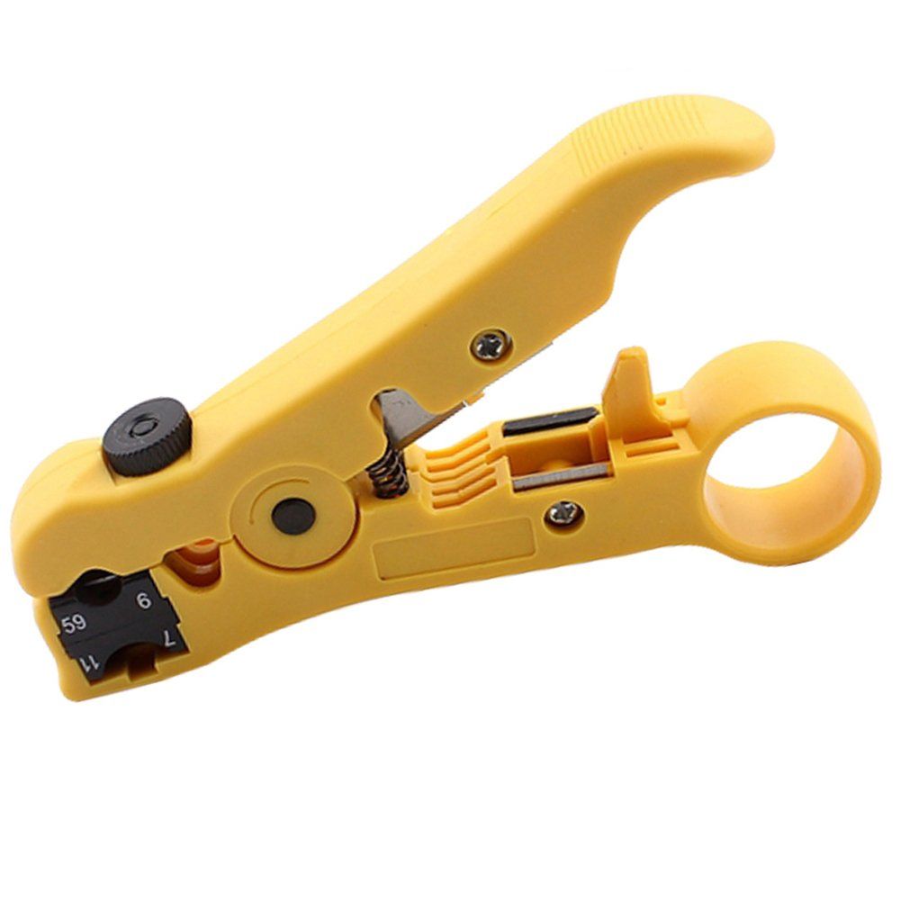 Universal Cable Stripper Cutter for Flat or Round Wire Coax Coaxial Stripping