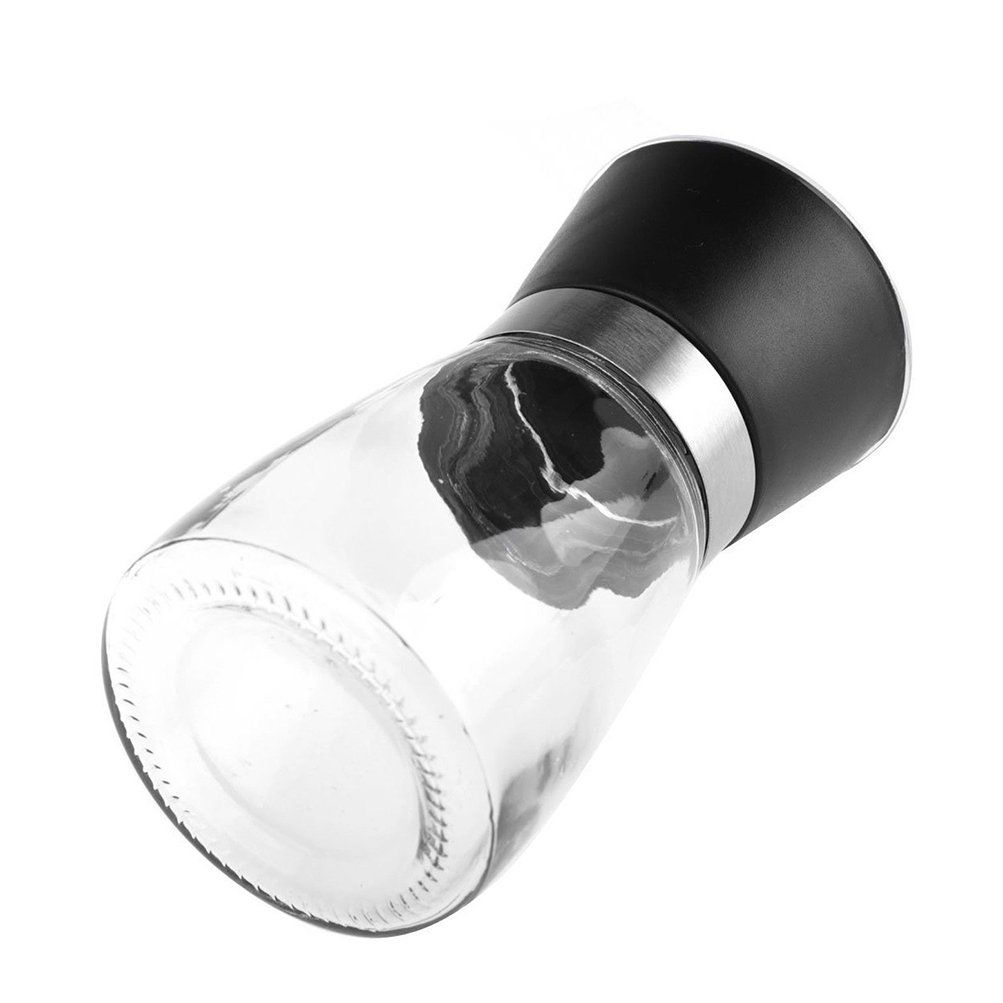 Home Kitchen Seasoning Bottle Black and White Pepper Mill Manual Pepper view 3
