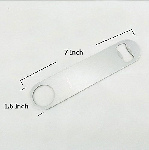 Heavy Duty Stainless Steel Flat Bottle Opener view 2