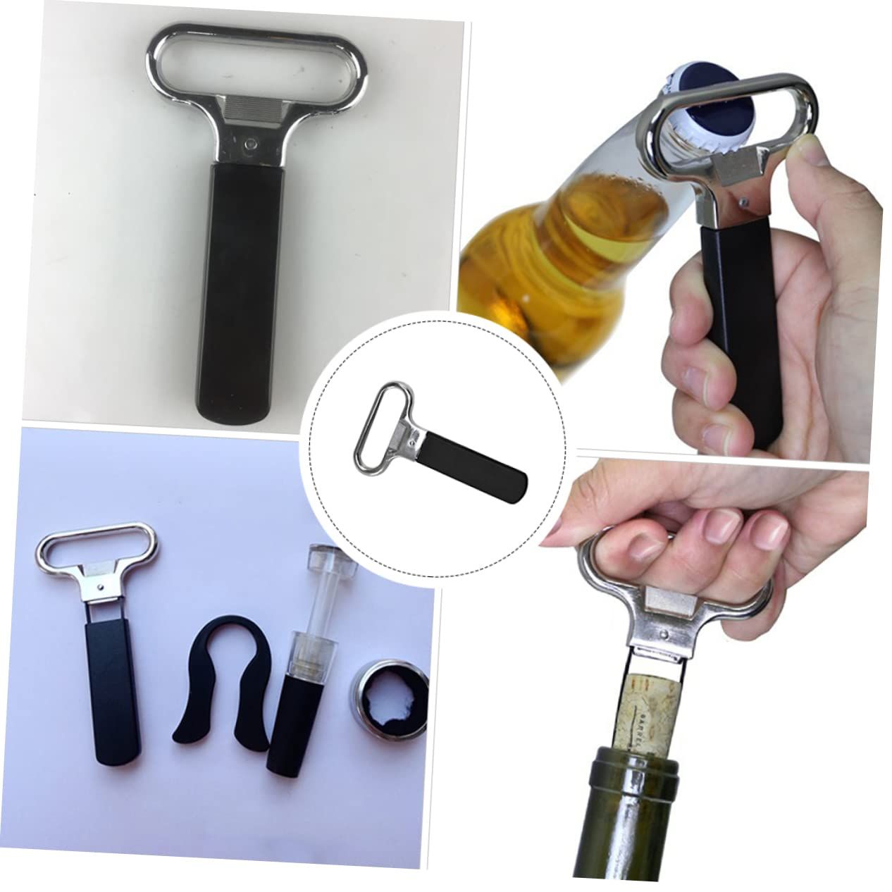 Bottle Opener Travel Corkscrew Home Tools Beer Soda Bottles Openers Wine Cork view 3