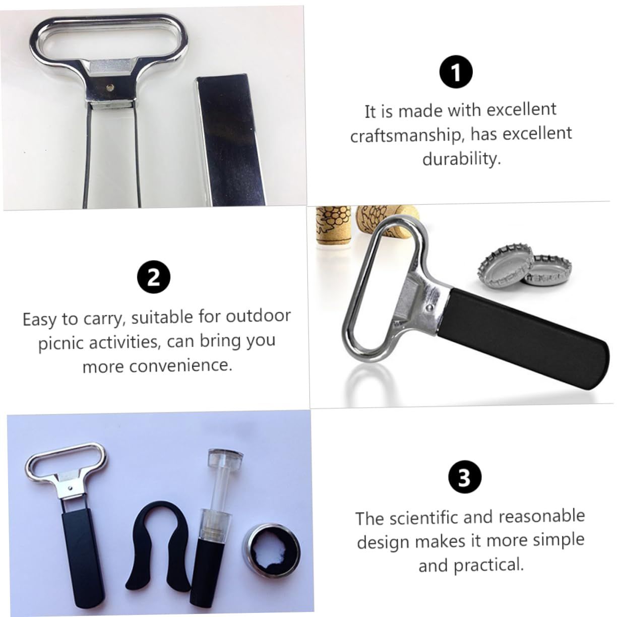Bottle Opener Travel Corkscrew Home Tools Beer Soda Bottles Openers Wine Cork view 5