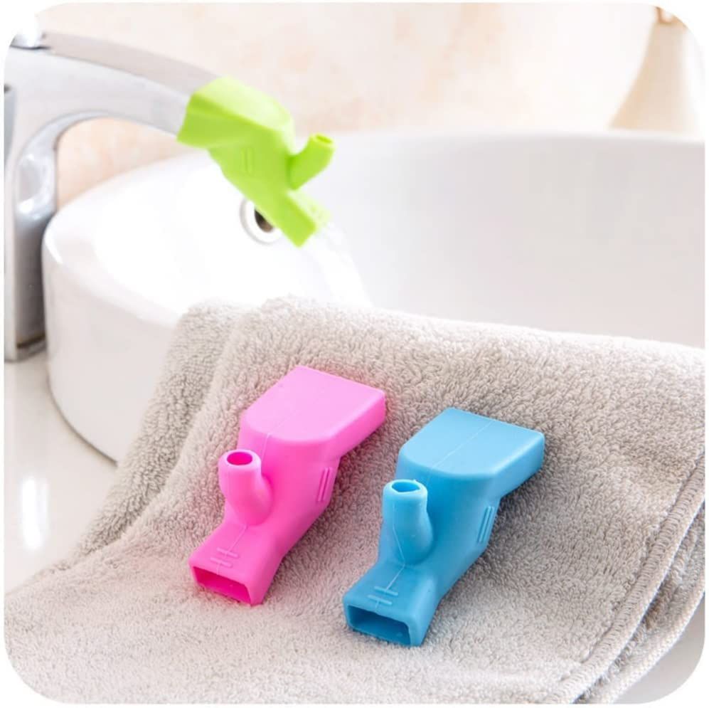 3 Pieces Assorted Color Silicone Faucet Extender Tooth Brushing Gargle Hand view 4