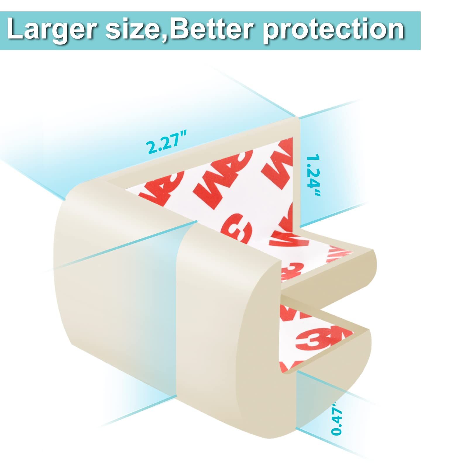 Soft Corner Protector,Corner Bumpers for Furniture, Corner Proofing for Baby view 5