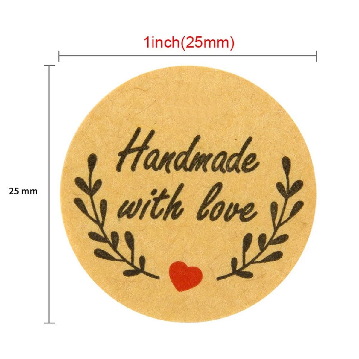 1 Inch Kraft Thank You Stickers view 5