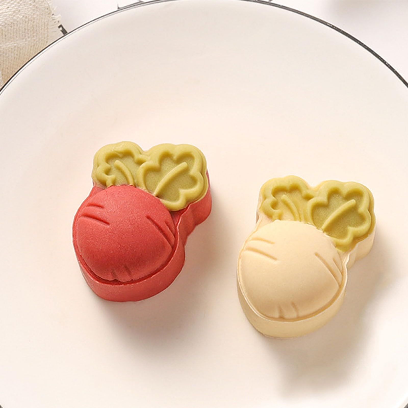 Cute Carrot Shape Mooncake Press Mold Cookie Stamps Chinese MidAutumn Moon view 3