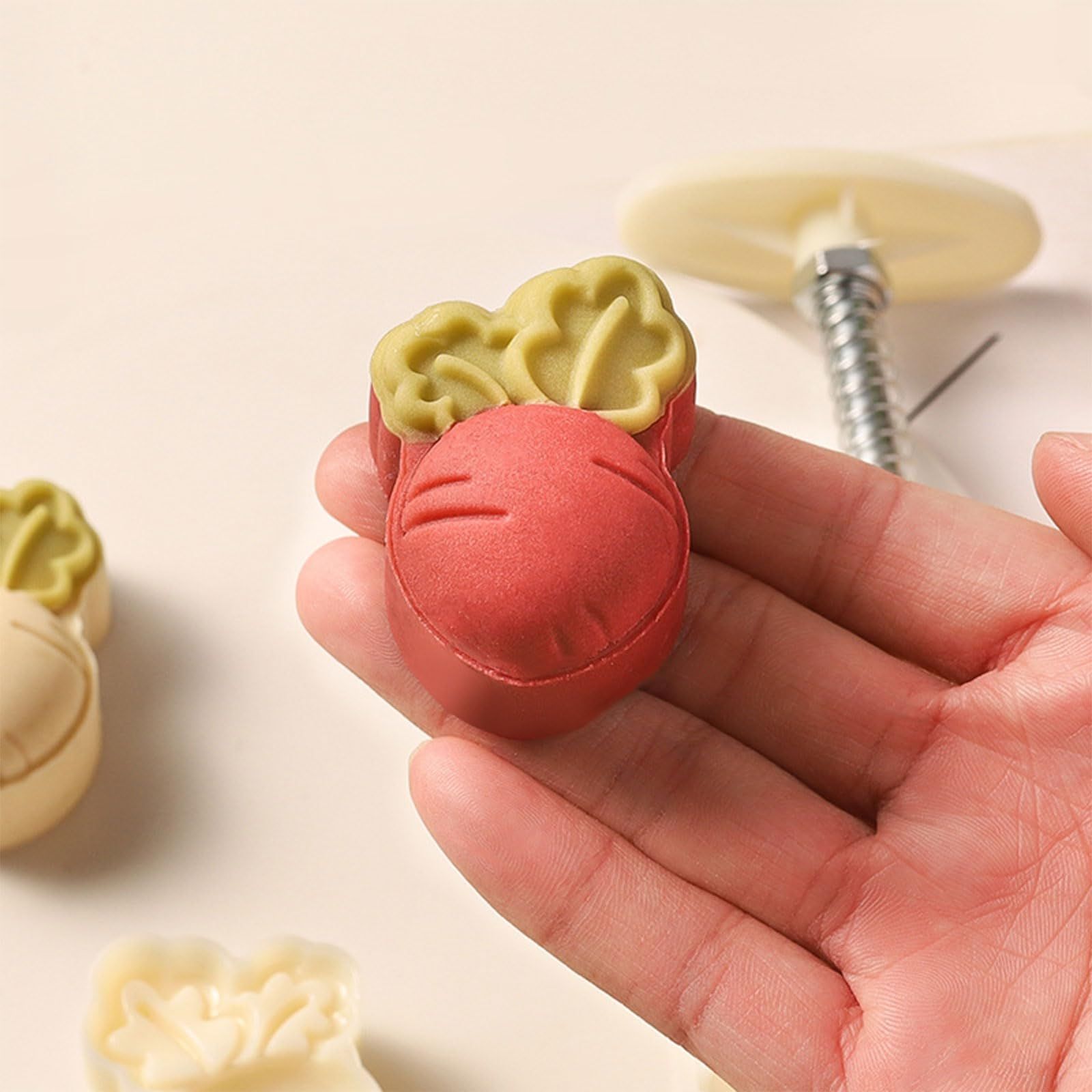 Cute Carrot Shape Mooncake Press Mold Cookie Stamps Chinese MidAutumn Moon view 5