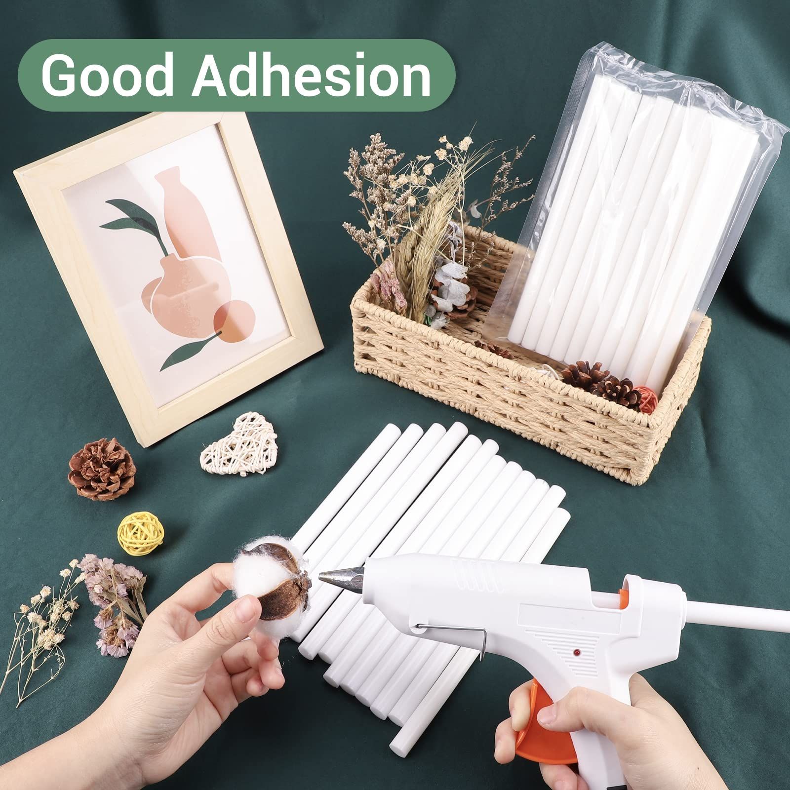 Clear Hot Glue Sticks, 20 Pcs, All Temp, Compatible with Plastic, Wood, Foam view 2