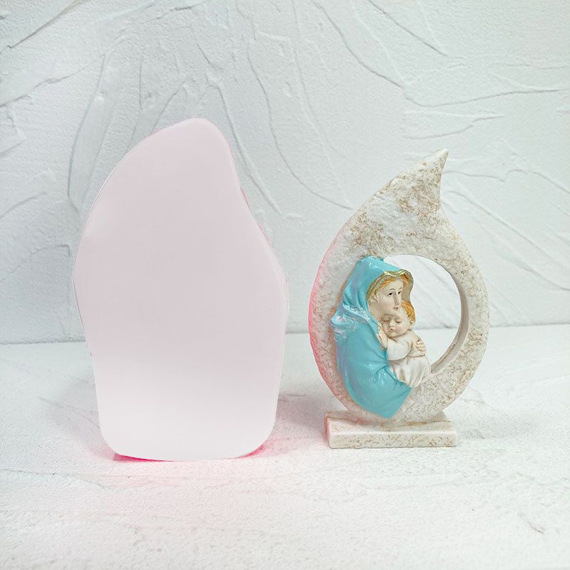 Resin Mold, Waterdrop Candle Mold Christianity Family Gypsum Ornaments Resin view 2
