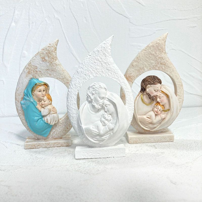 Resin Mold, Waterdrop Candle Mold Christianity Family Gypsum Ornaments Resin view 4