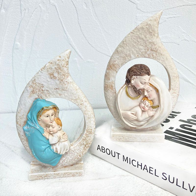 Resin Mold, Waterdrop Candle Mold Christianity Family Gypsum Ornaments Resin view 5