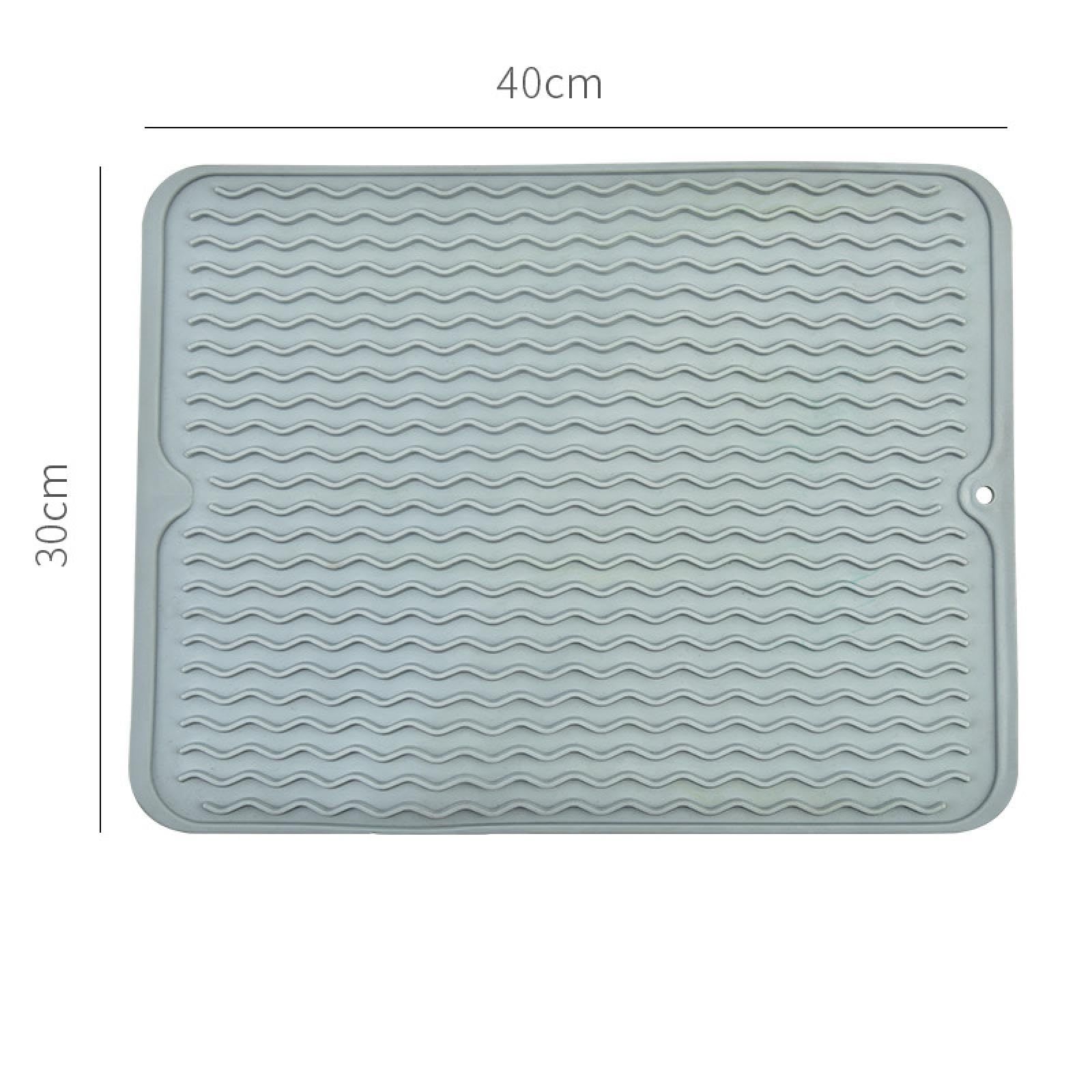 Kitchen insulated placemat Rubber drain mat Wave trough drain mat waterproof view 5