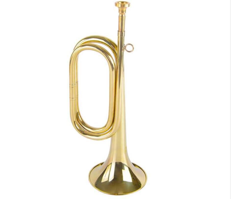 Brass Military Trumpet Cavalry Bugle Orchestra Gold Color (golden