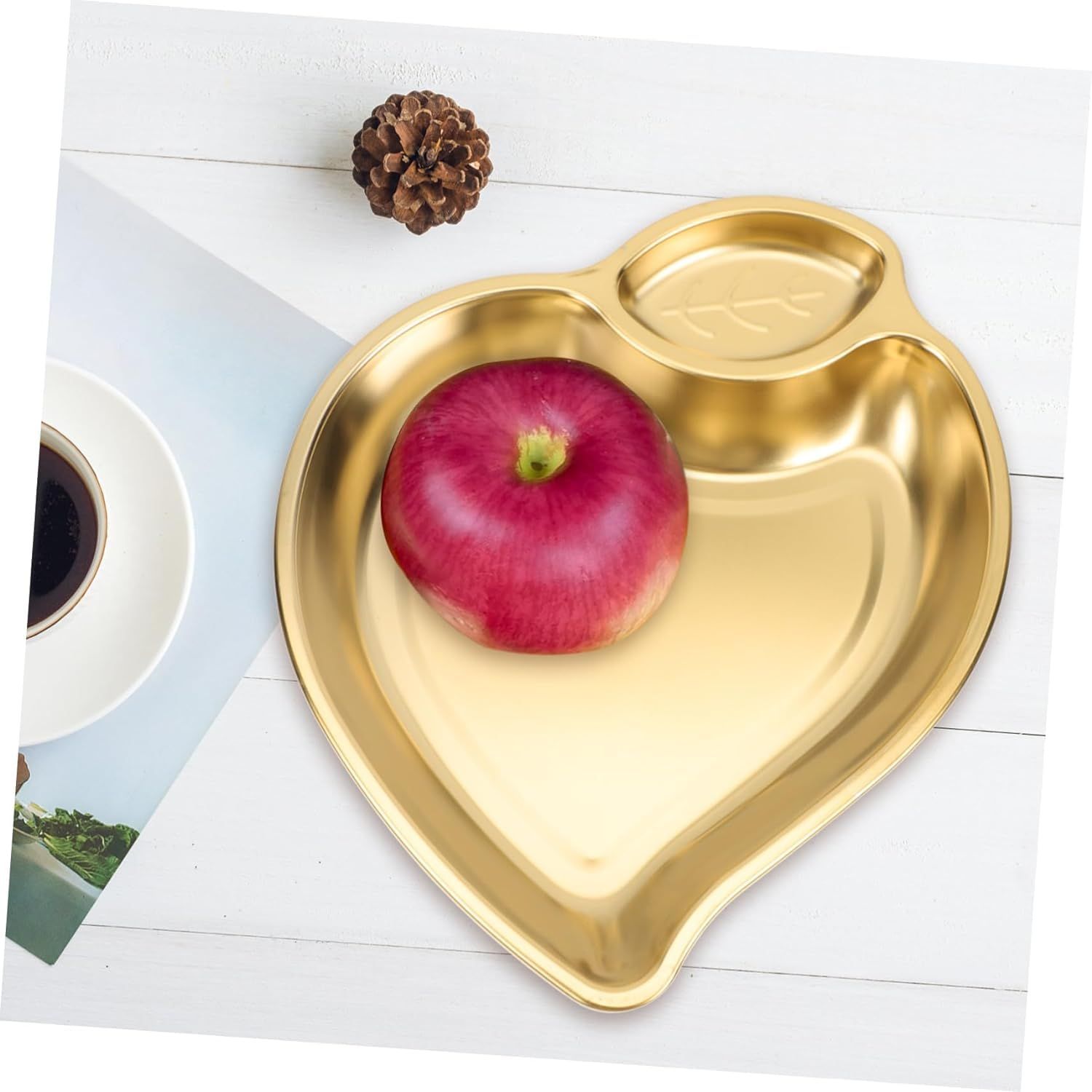 Stainless Steel Plate Dessert Tray Metal Serving Platters Serving Plate with