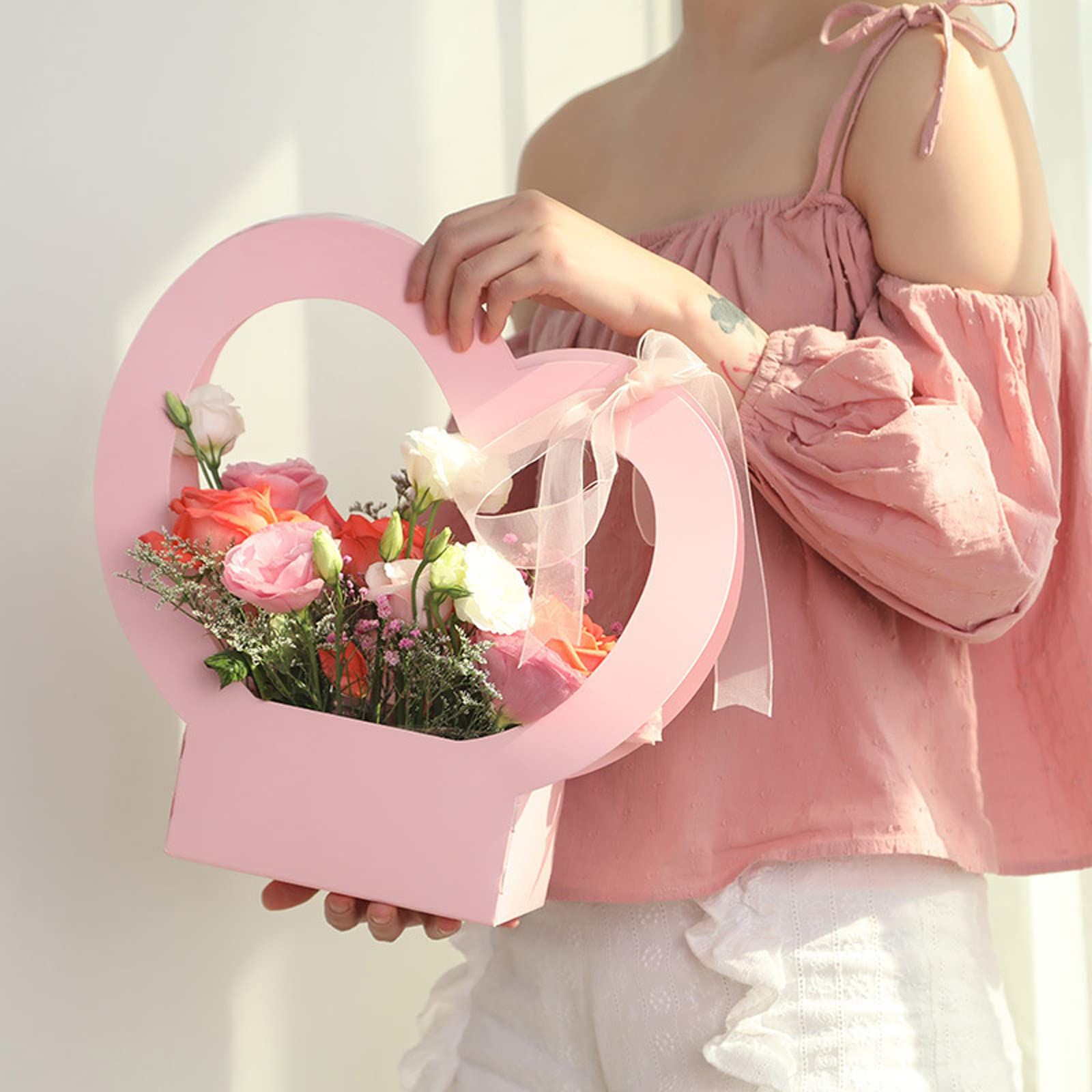 Portable Waterproof Flower Arranging Bag Box Bouquet Wrapping Paper Birthday view 5