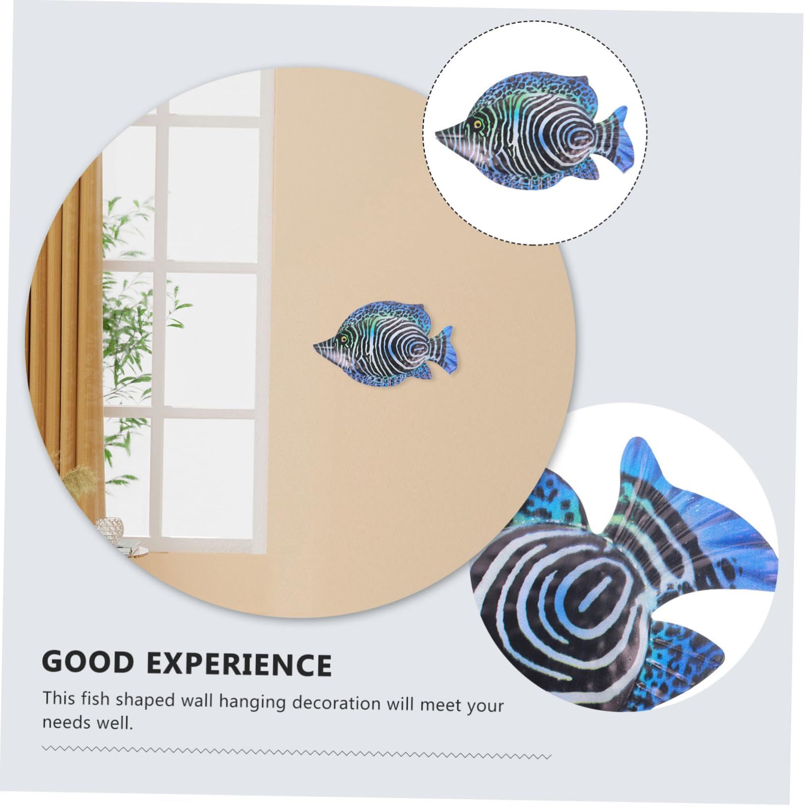 Hanging Metal Fish Figurine Sea Life Sculpture Decoraciones Decor Animal view 2